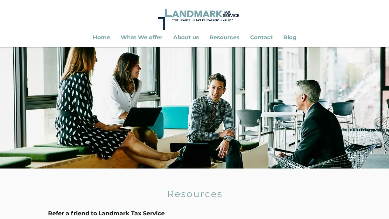 Landmark Tax Service page