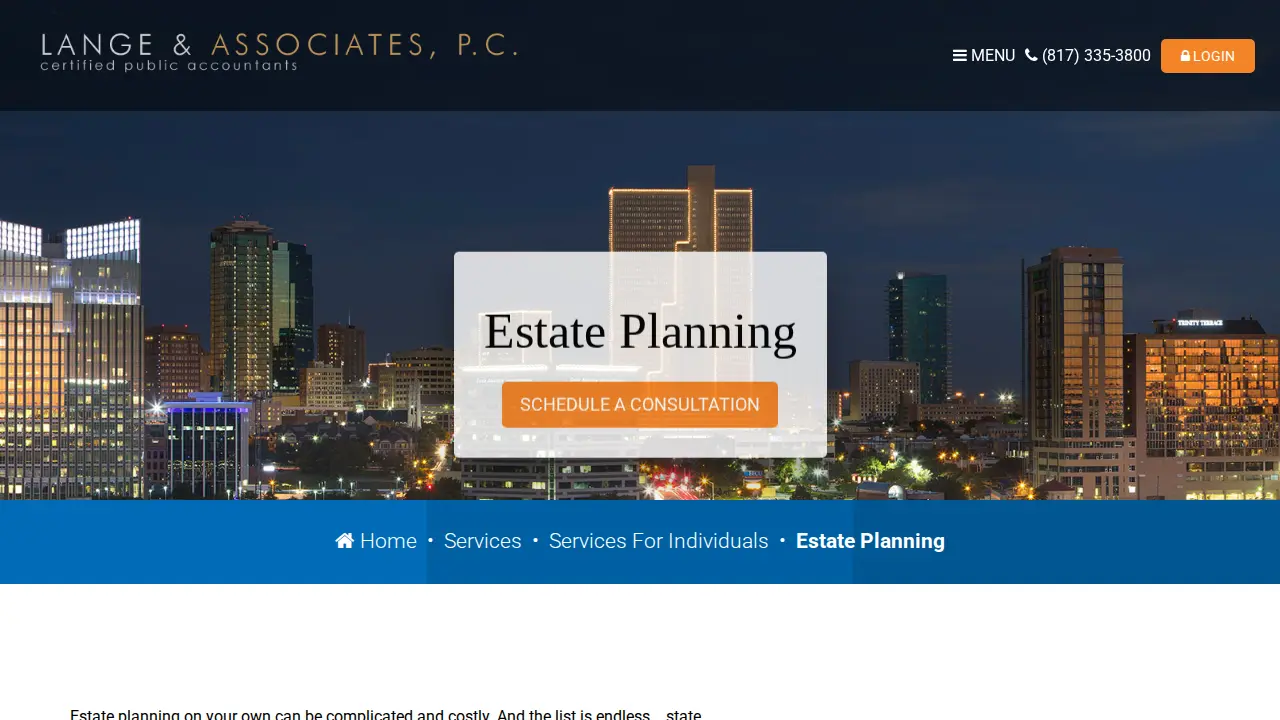 Lange & Associates, PC page