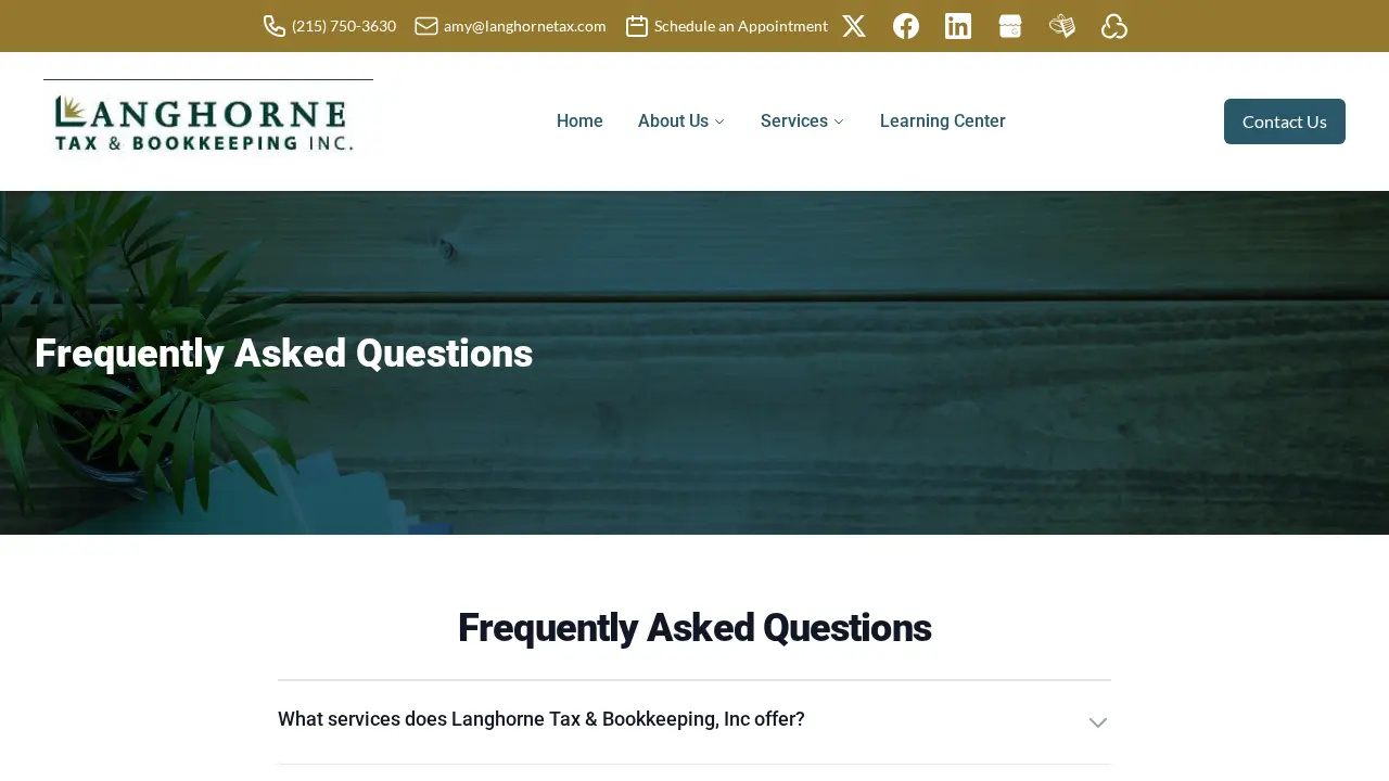 Langhorne Tax & Bookkeeping Inc page