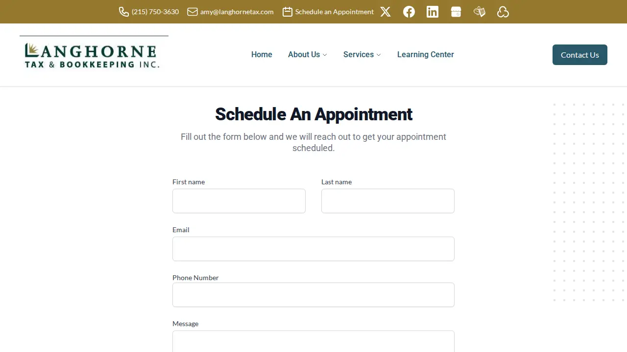 Langhorne Tax & Bookkeeping Inc page