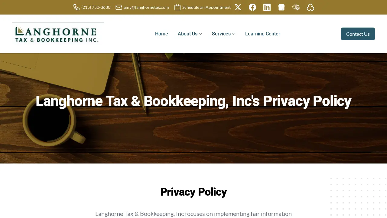 Langhorne Tax & Bookkeeping Inc page