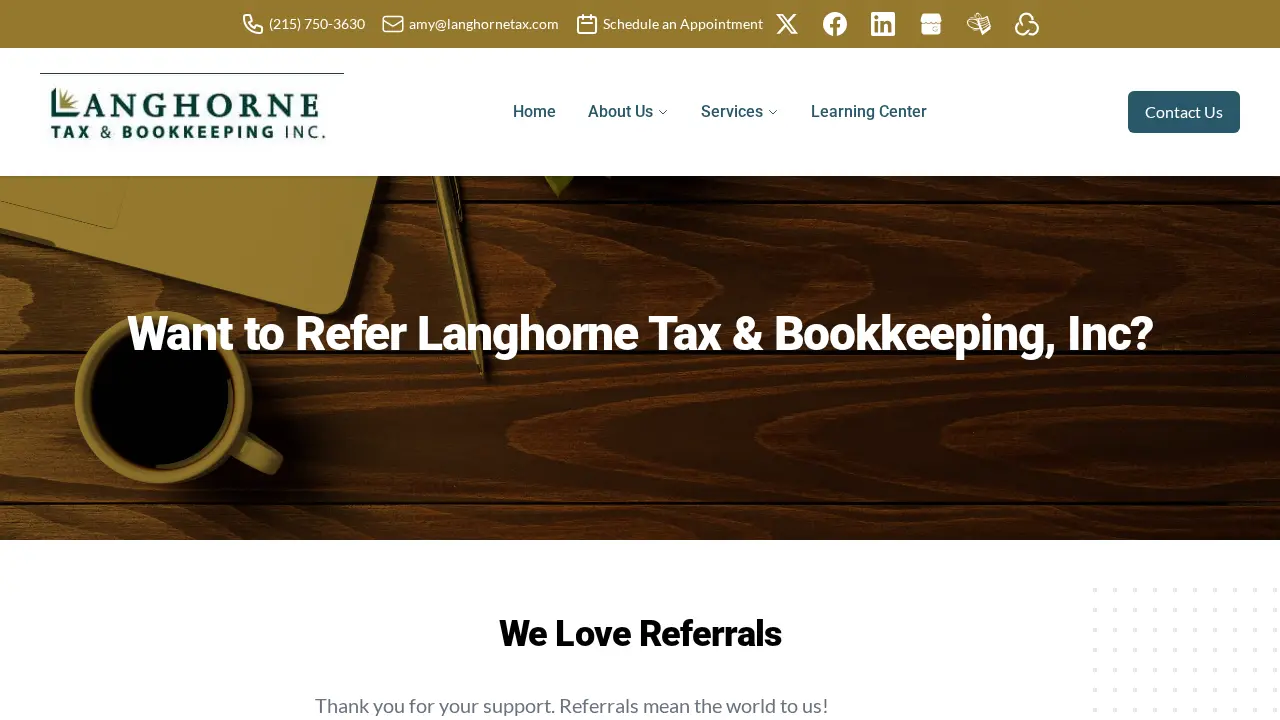 Langhorne Tax & Bookkeeping Inc page