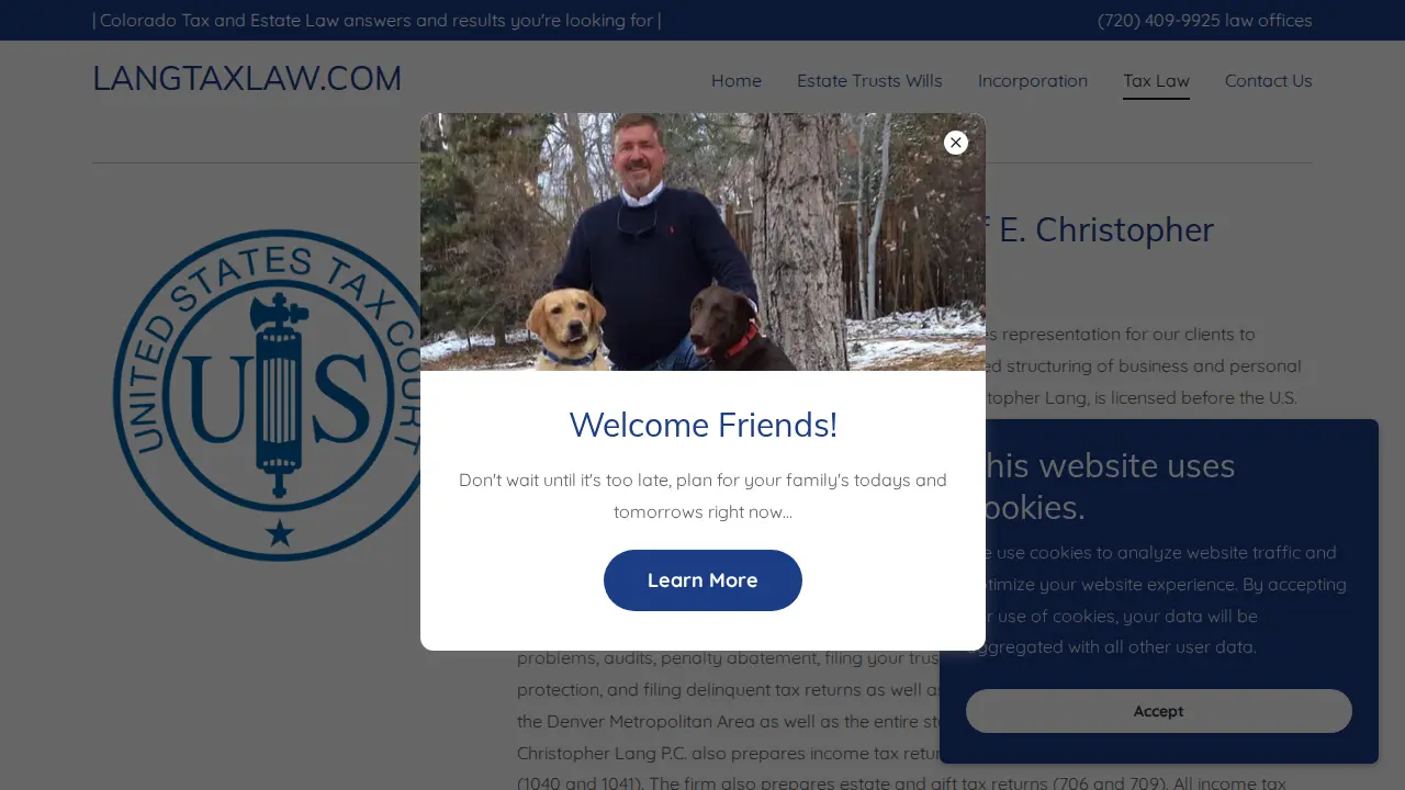 Law Offices of E. Christopher Lang P.C. page