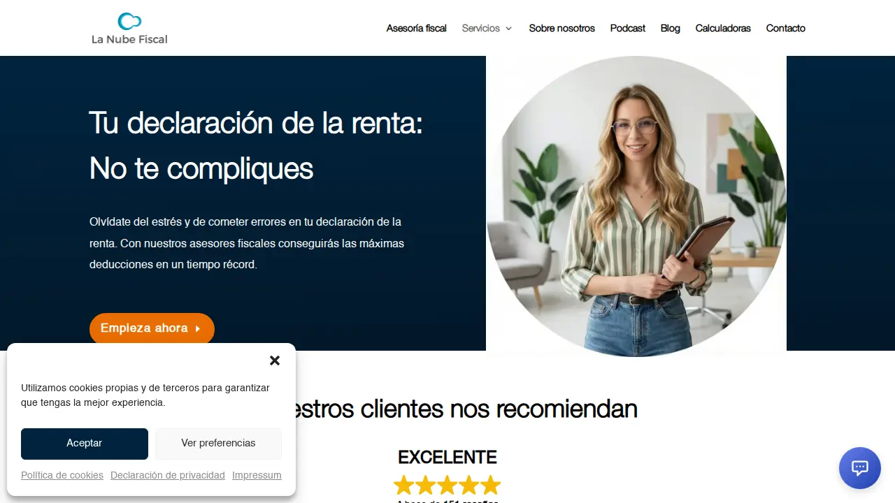 Asesoría La Nube Fiscal page