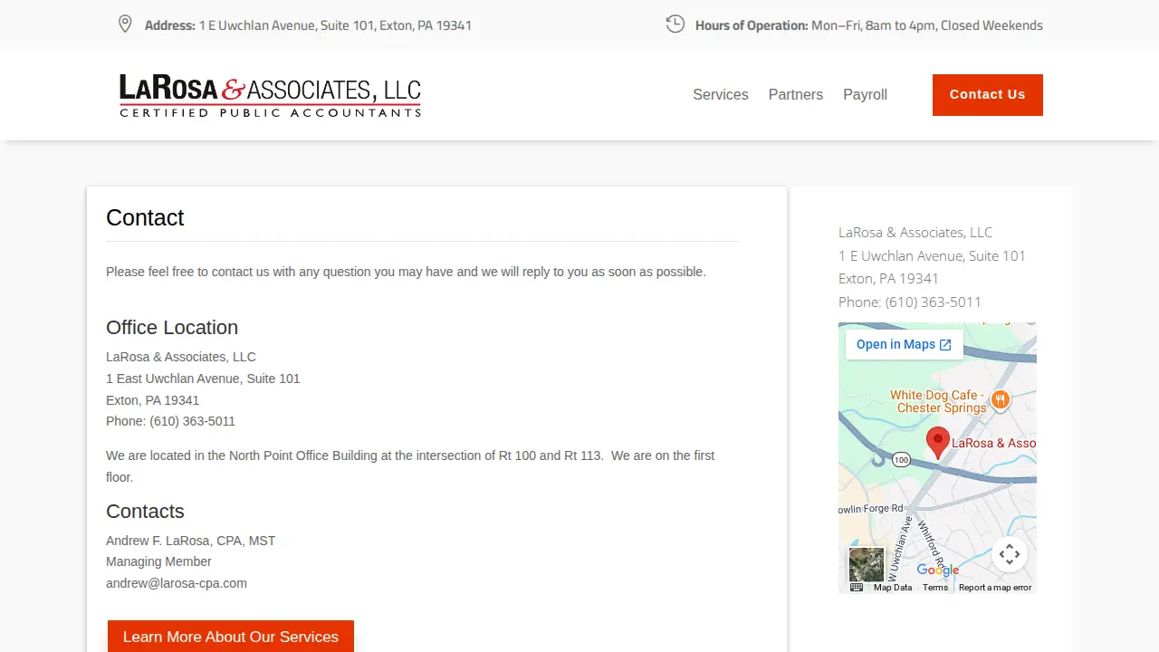 LaRosa & Associates, LLC page
