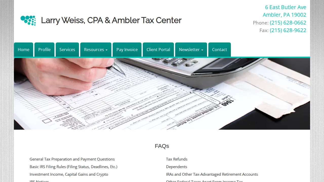 Ambler Tax Center page