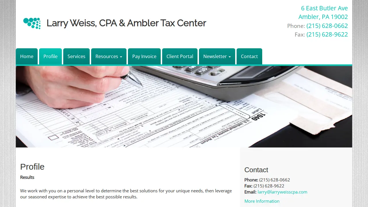 Ambler Tax Center page