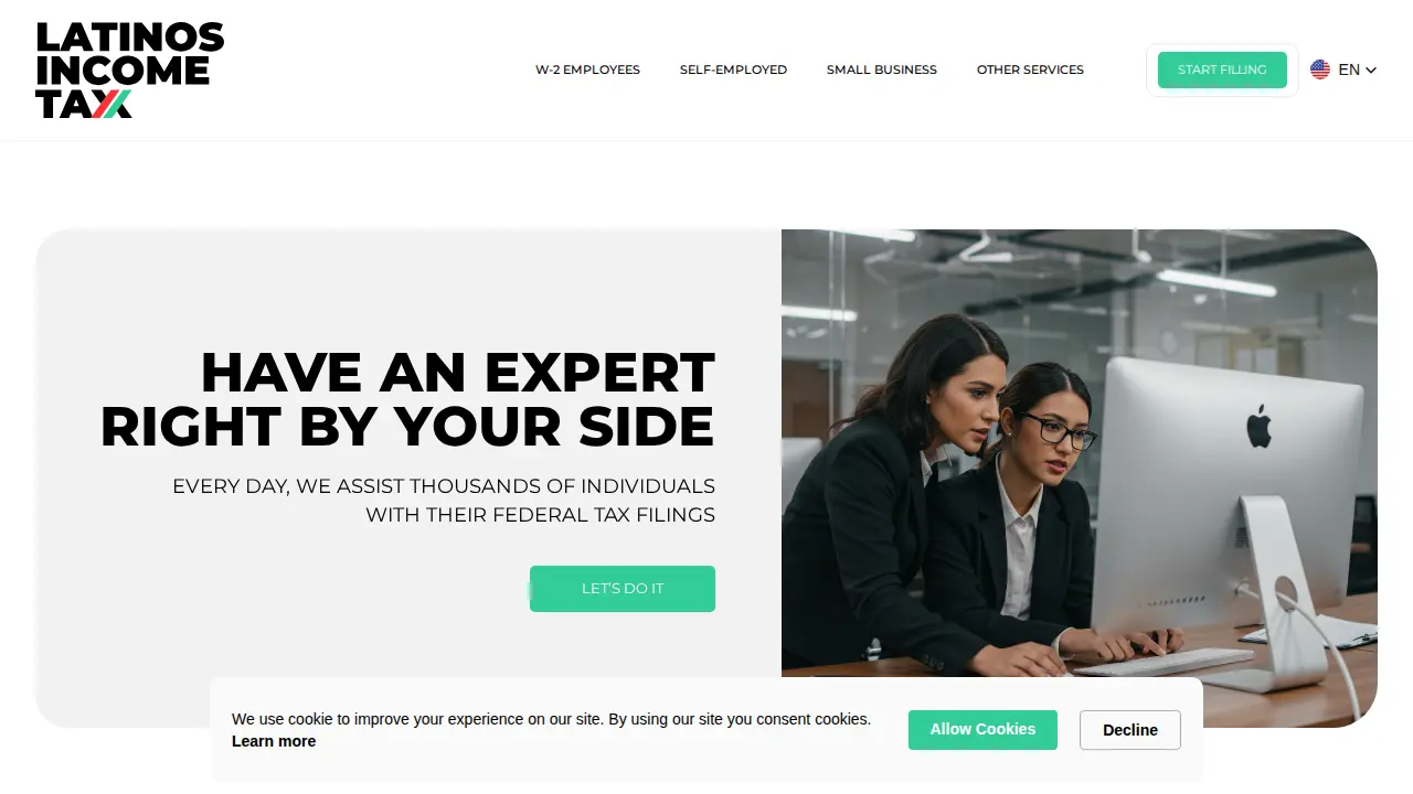 Latinos Income Tax page