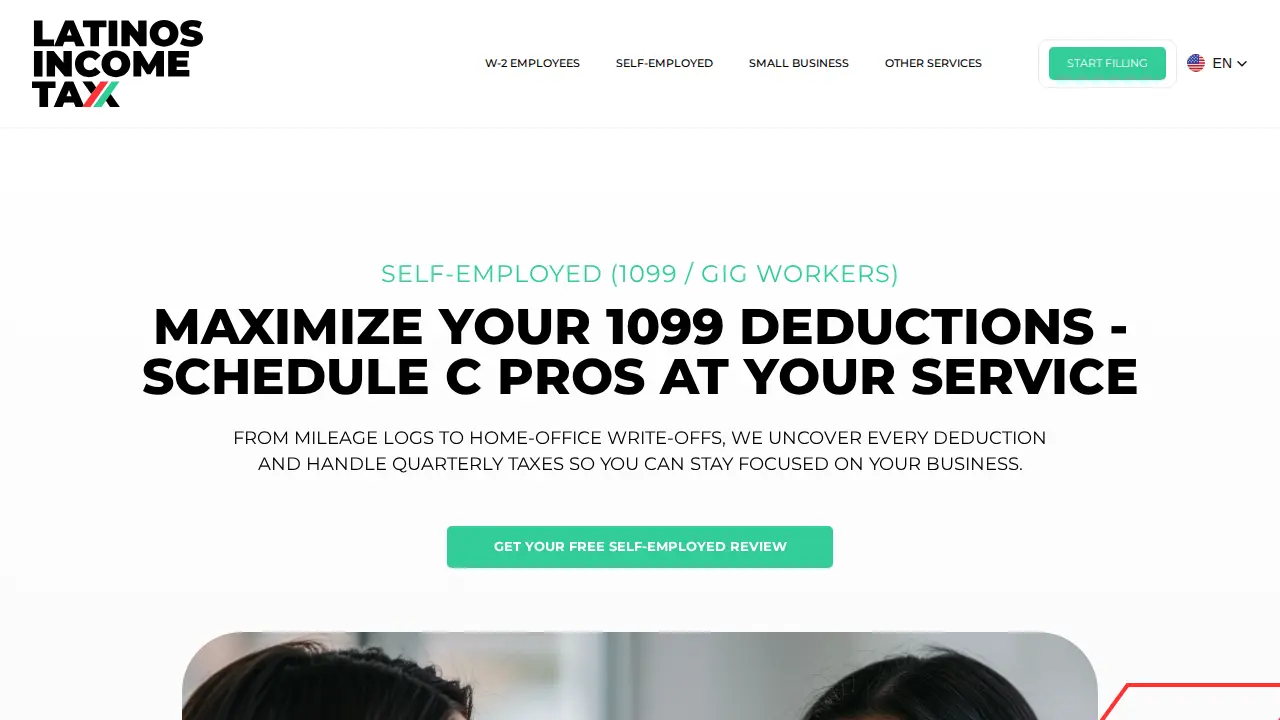 Latinos Income Tax page