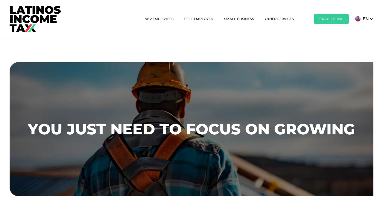 Latinos Income Tax page