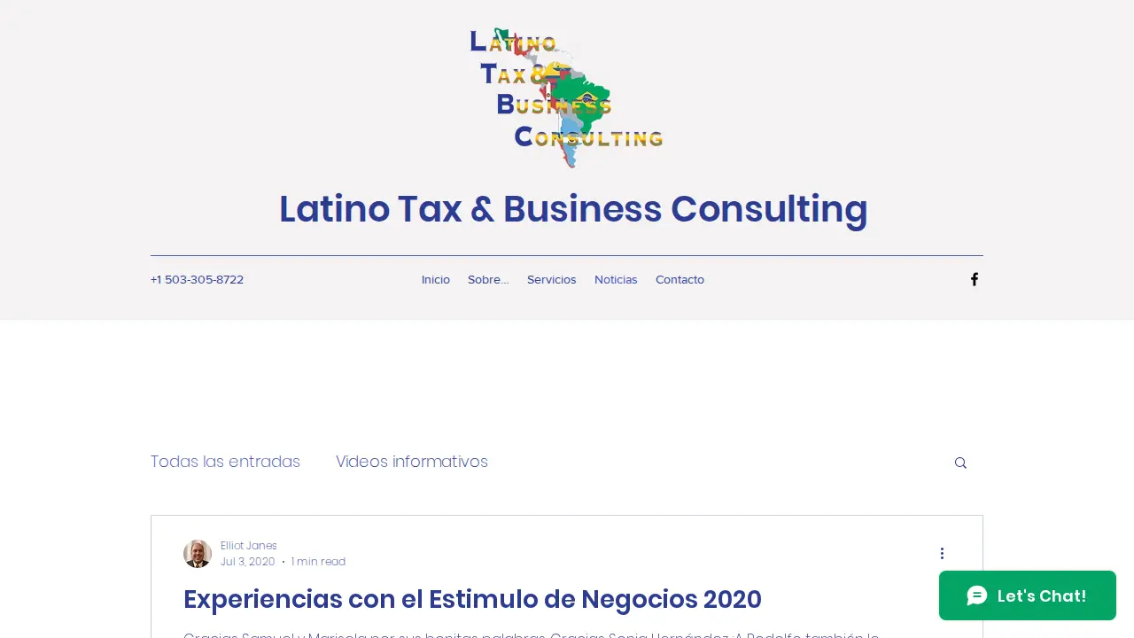 Latino Tax & Business Consulting page
