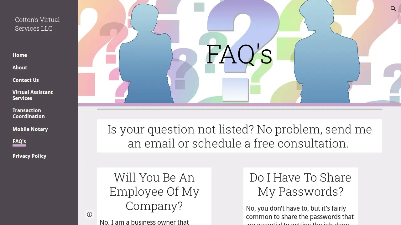 Cotton's Virtual Services LLC page
