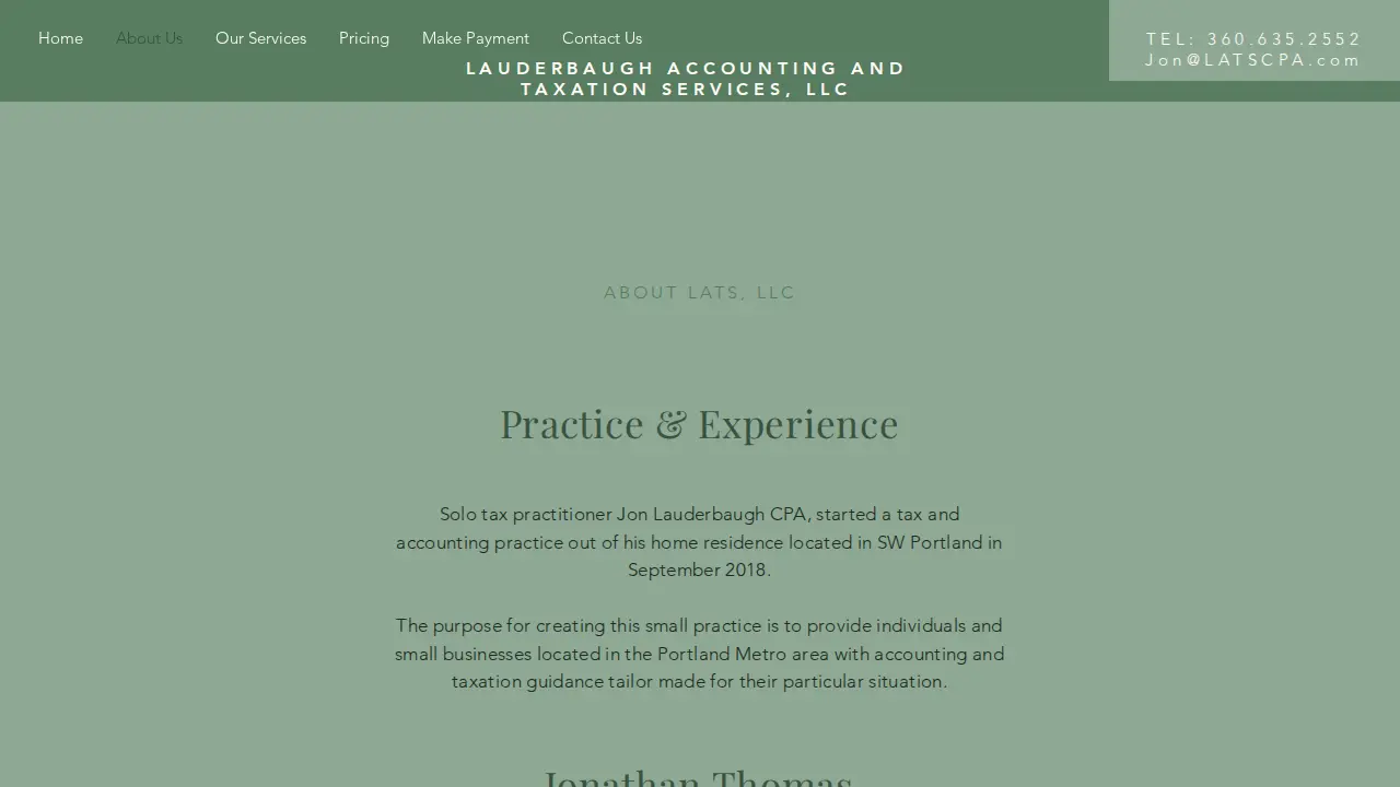 Lauderbaugh Tax CPA page