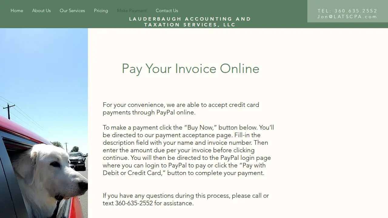 Lauderbaugh Tax CPA page