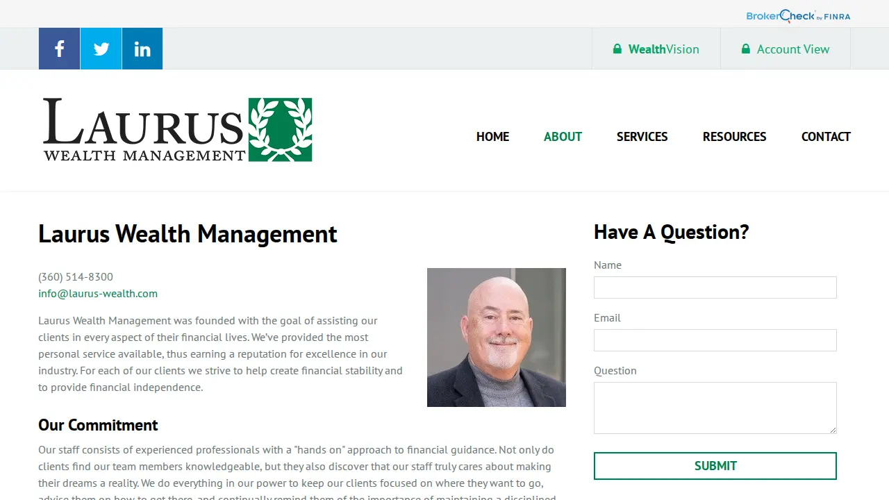 Laurus Wealth Management page