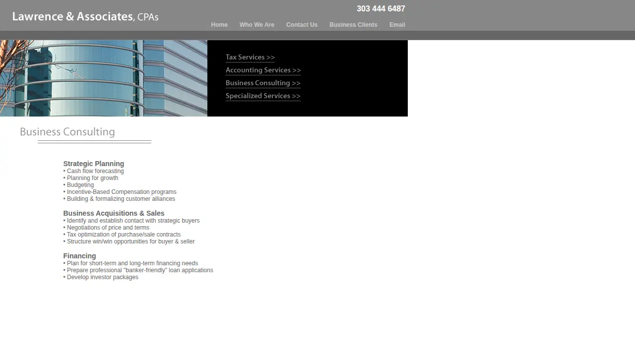 Lawrence & Associates page