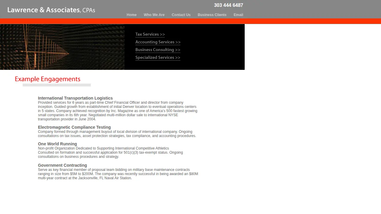 Lawrence & Associates page