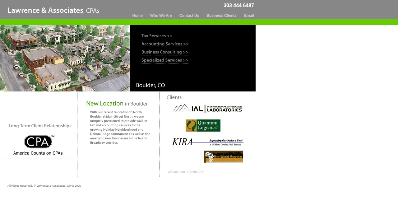 Lawrence & Associates page