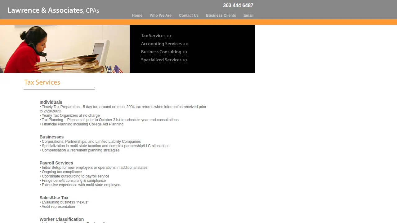 Lawrence & Associates page