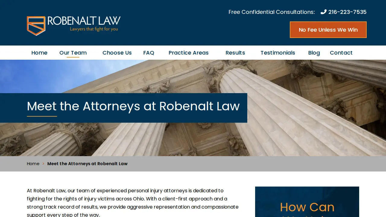The Robenalt Law Firm, Inc. page