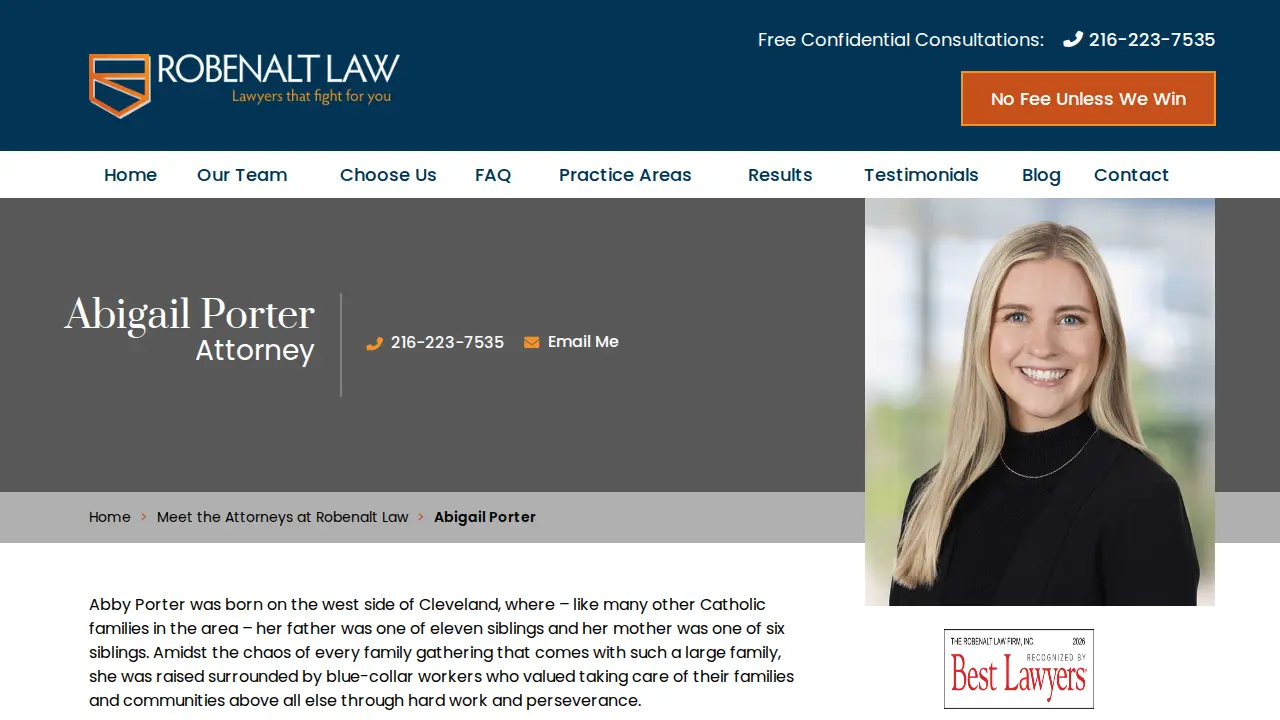 The Robenalt Law Firm, Inc. page