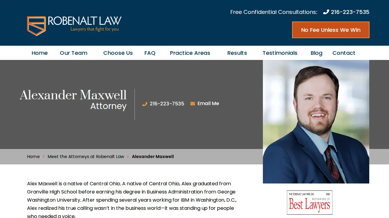 The Robenalt Law Firm, Inc. page