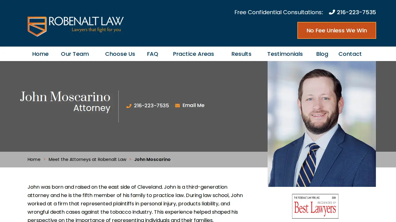 The Robenalt Law Firm, Inc. page