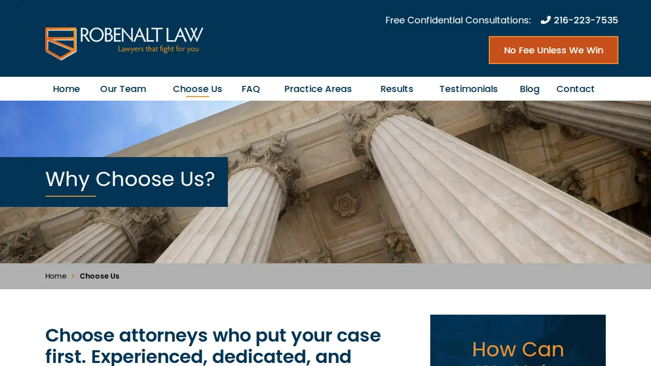 The Robenalt Law Firm, Inc. page
