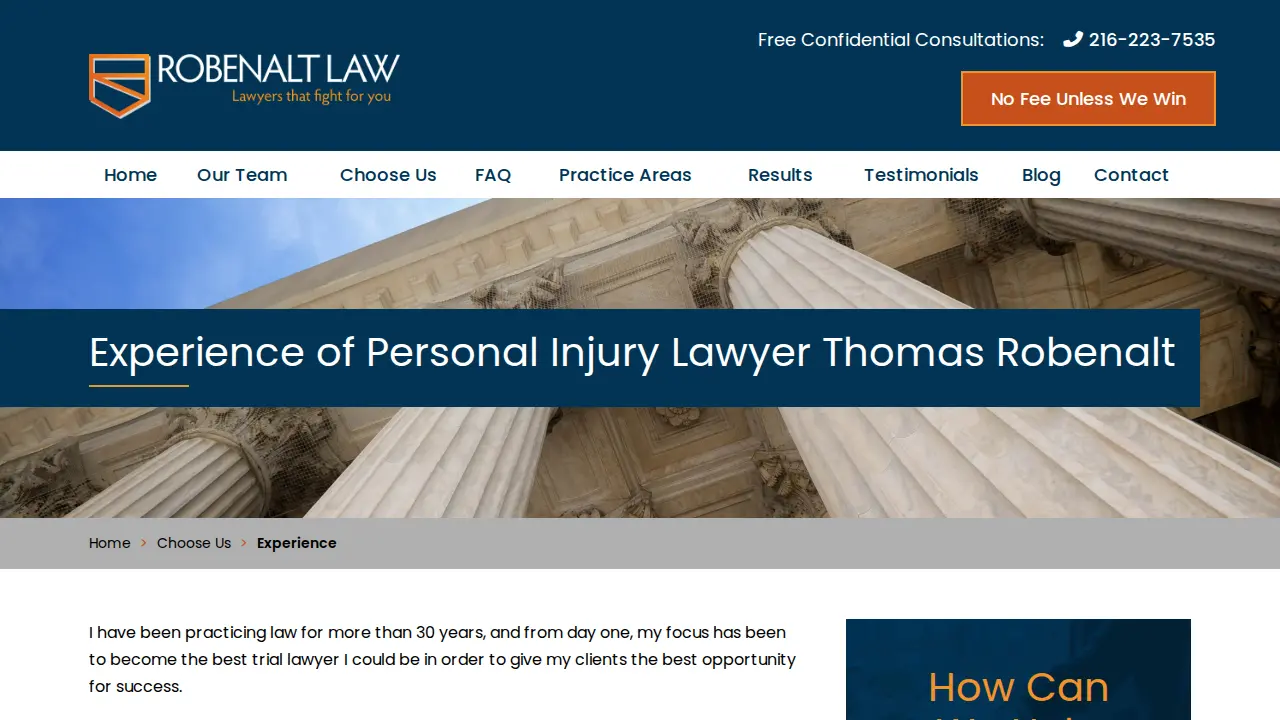 The Robenalt Law Firm, Inc. page