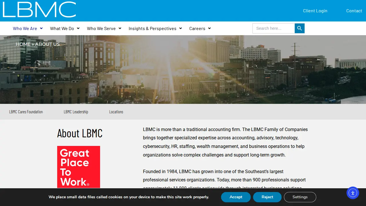 LBMC Philadelphia page