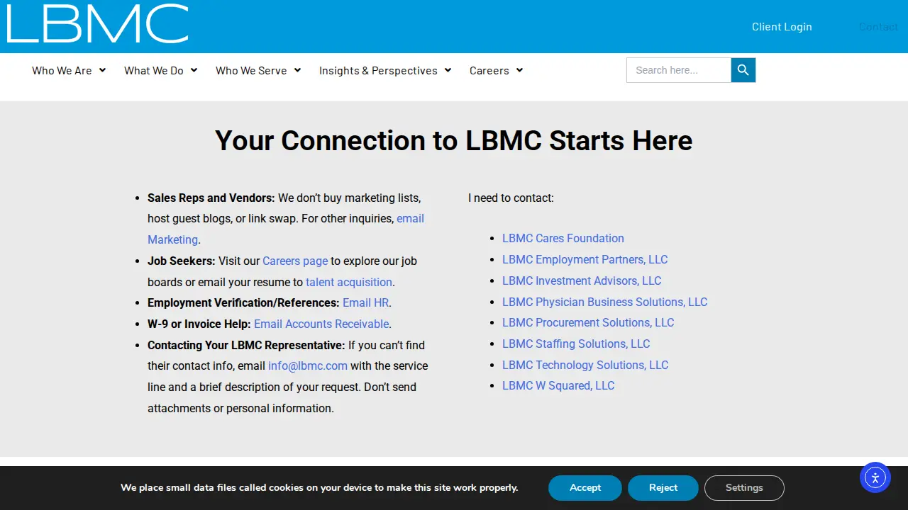 LBMC Philadelphia page