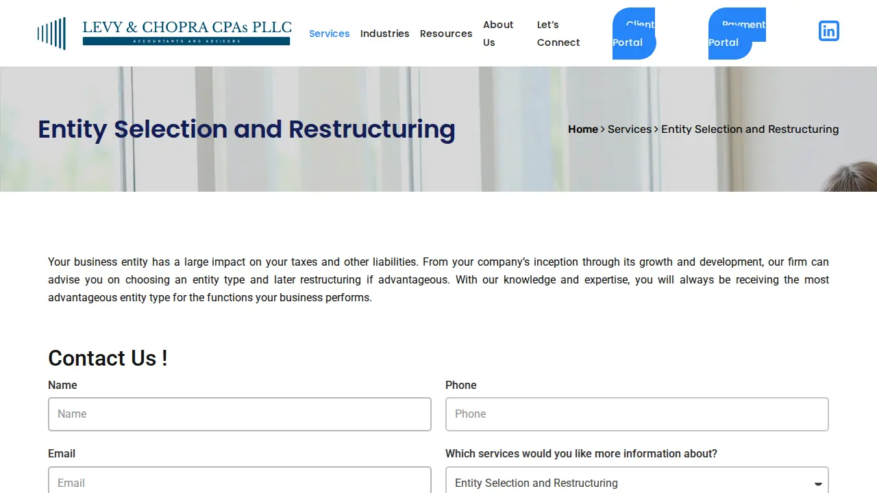 Levy & Chopra CPAs PLLC page