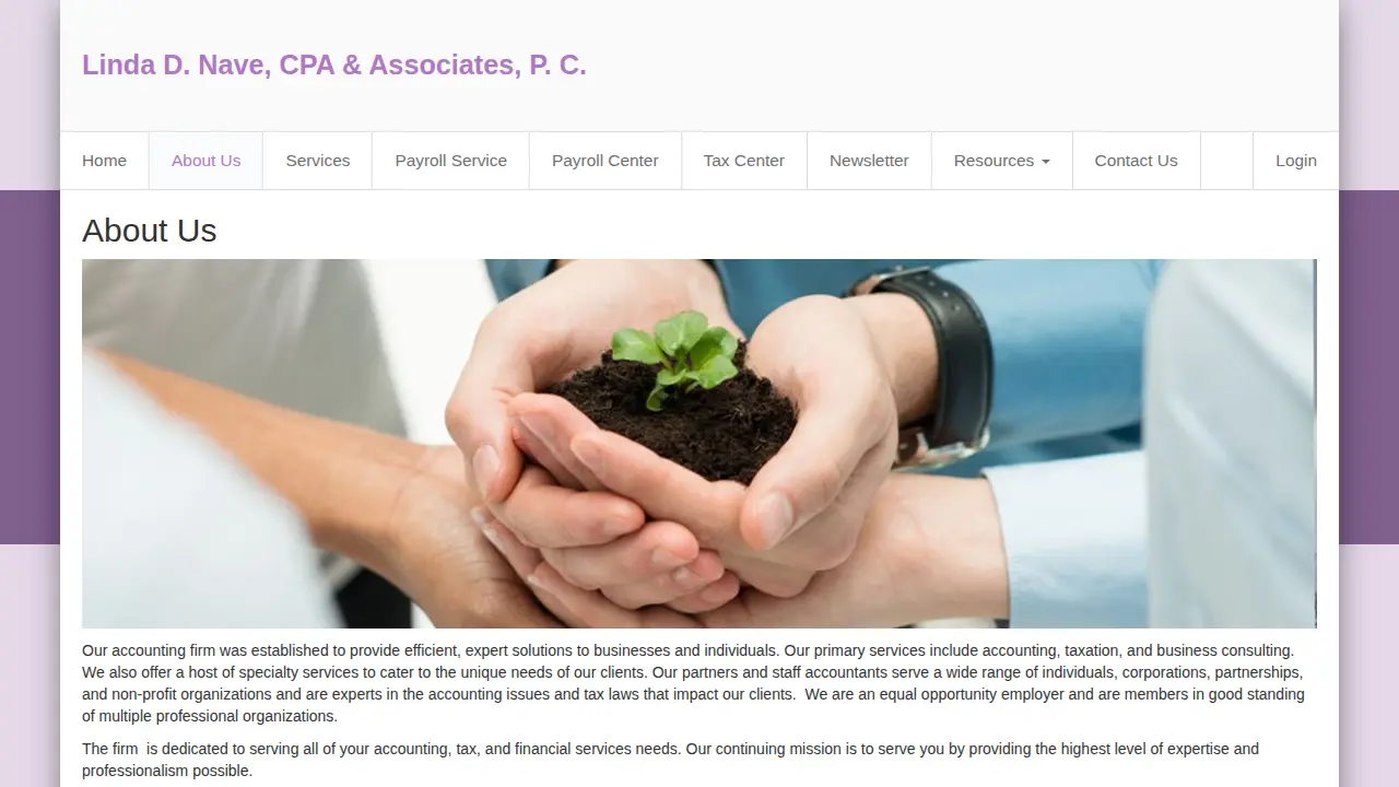 Linda D Nave CPA & Assoc PC page