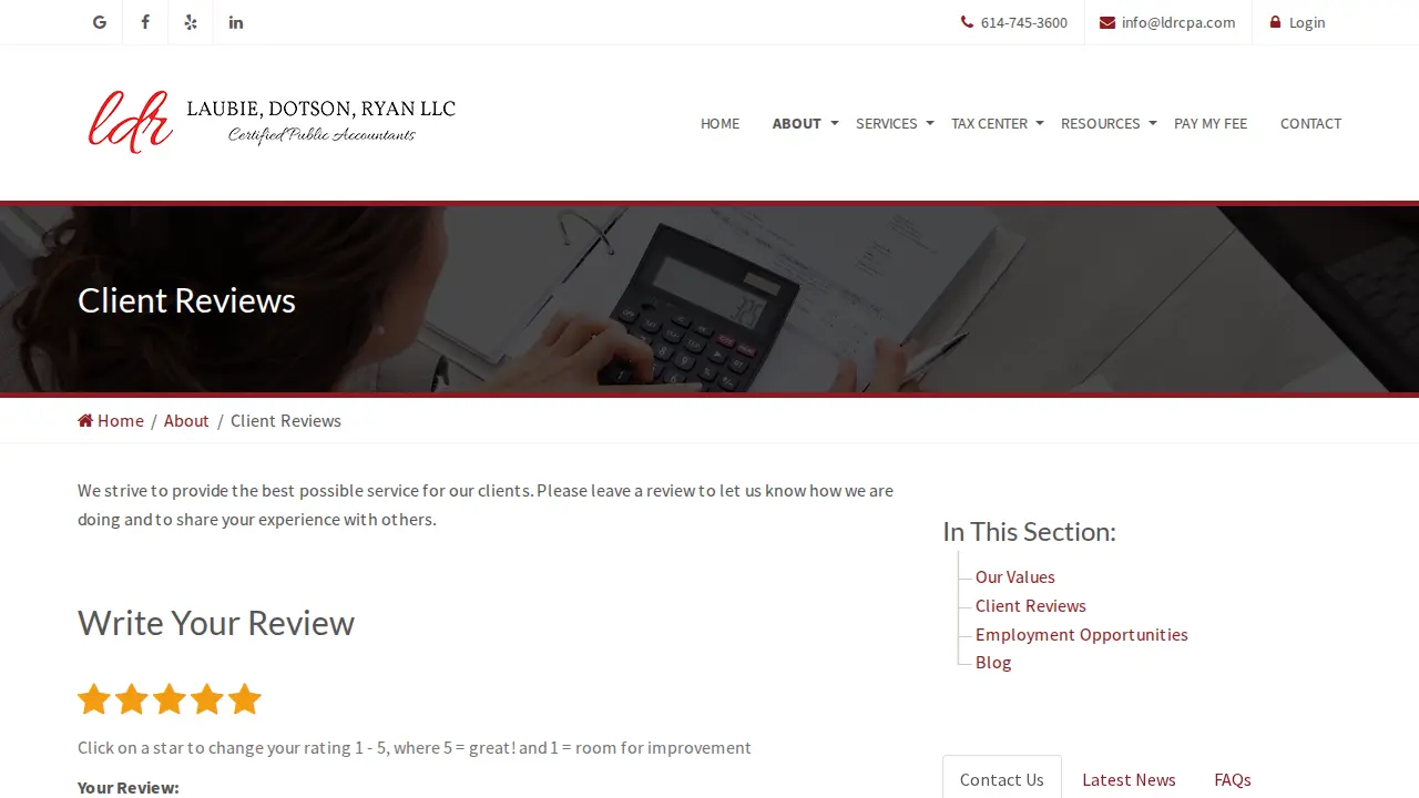 Laubie, Dotson, Ryan LLC page