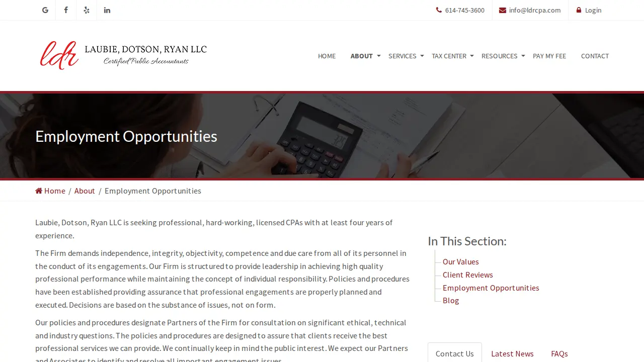 Laubie, Dotson, Ryan LLC page