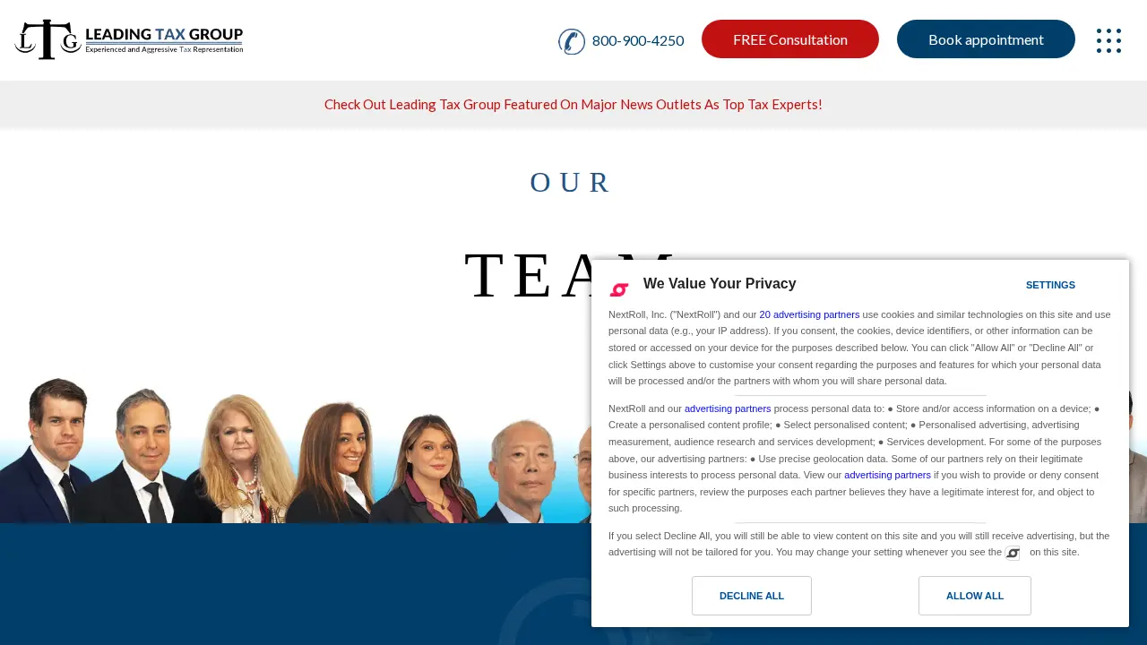 Leading Tax Group page