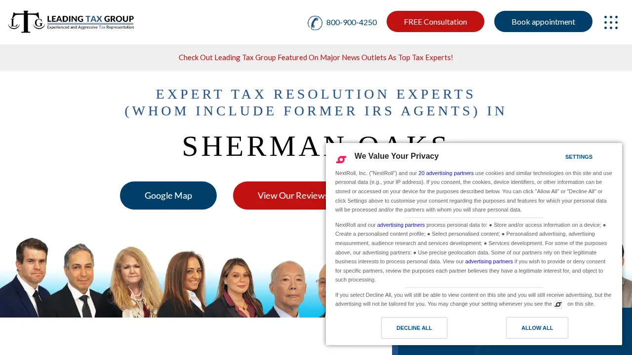 Leading Tax Group page