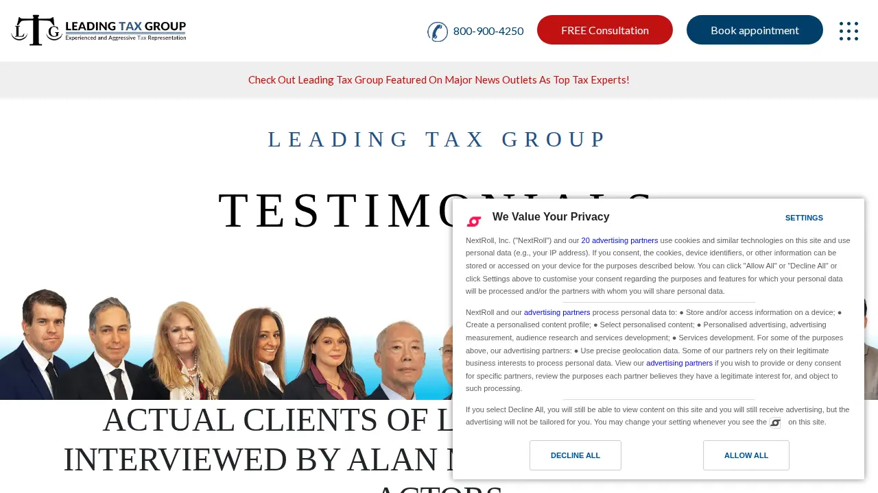 Leading Tax Group page