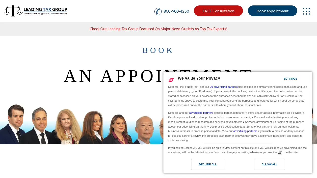 Leading Tax Group page