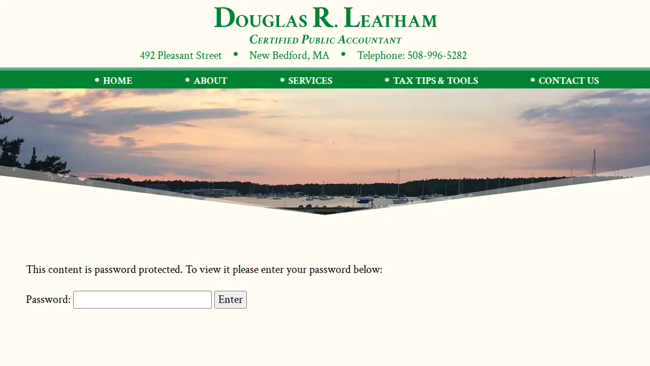 Douglas R. Leatham, CPA page