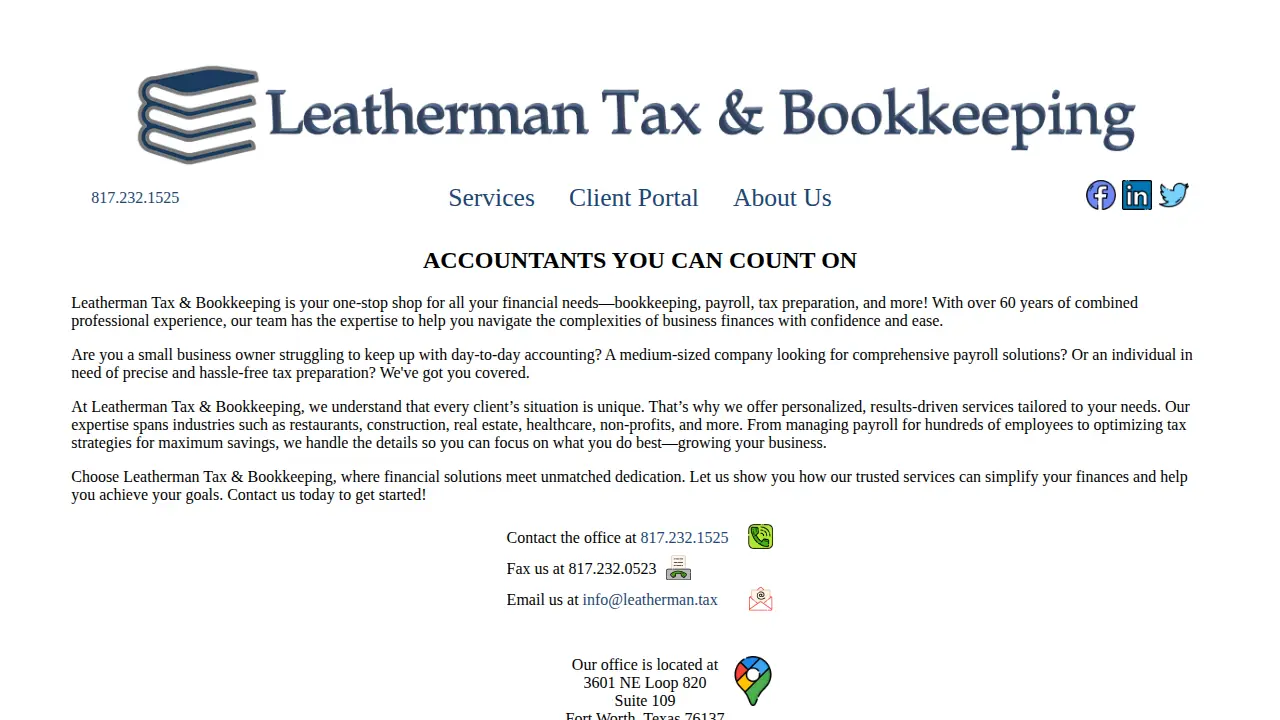 Leatherman Tax & Bookkeeping