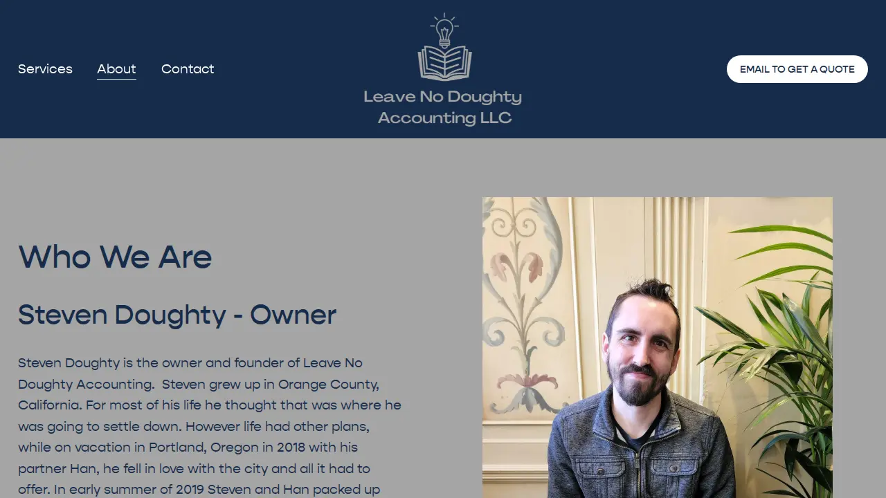 Leave No Doughty Accounting page