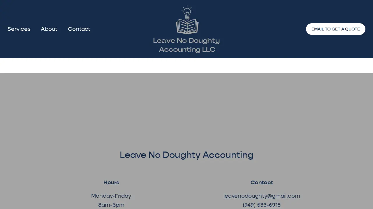 Leave No Doughty Accounting page