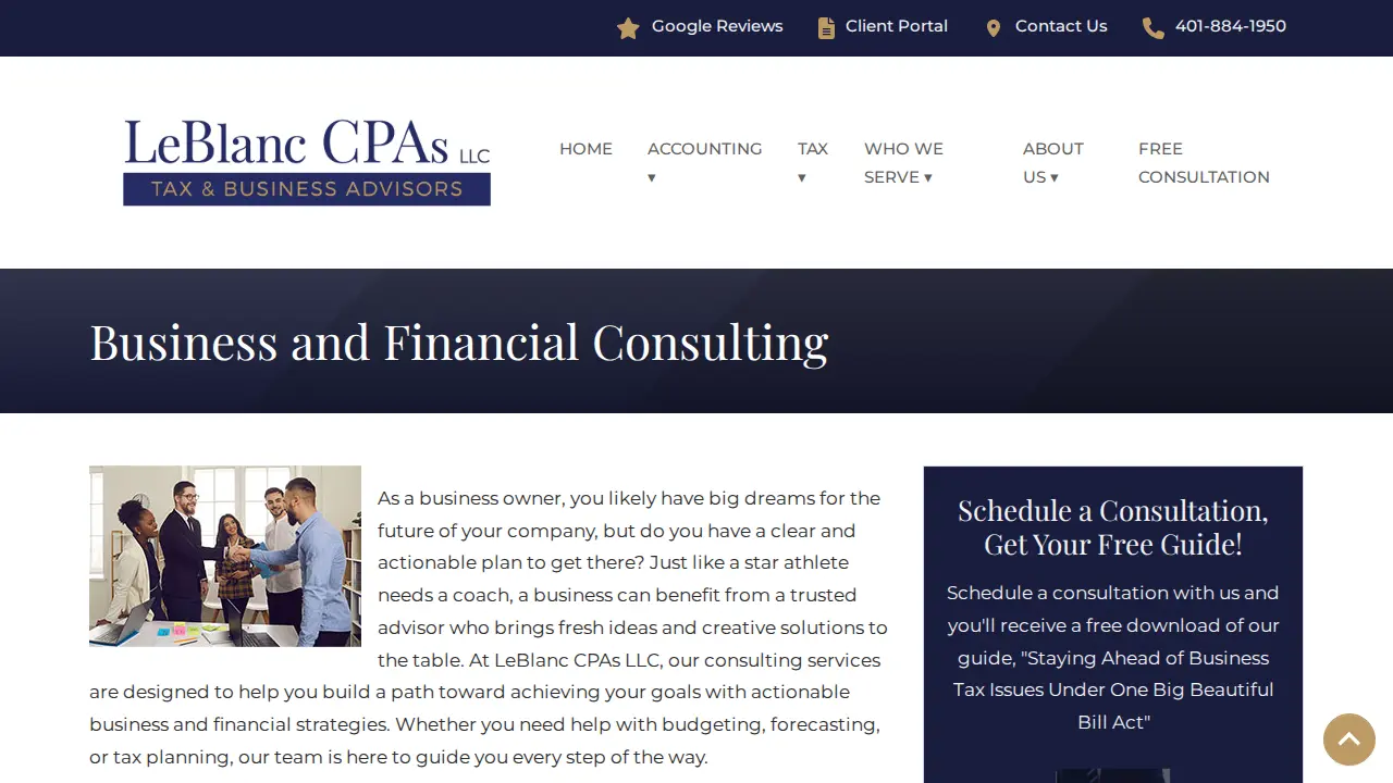 LeBlanc CPA's page