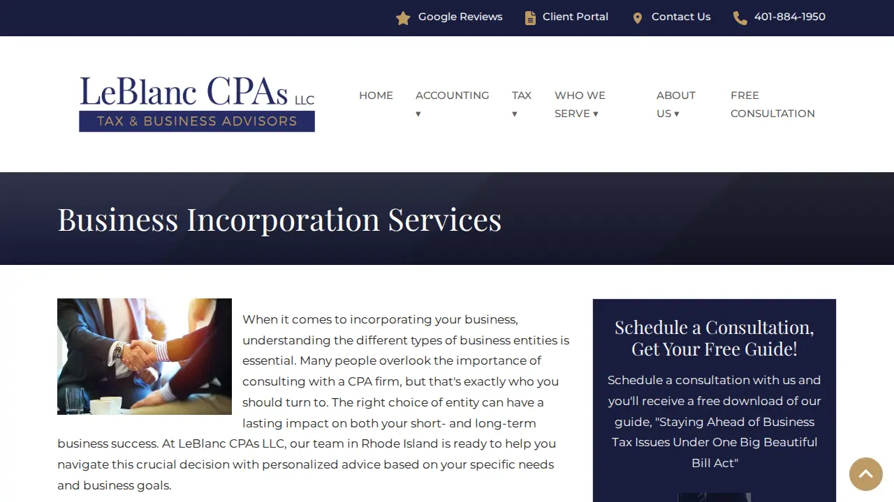 LeBlanc CPA's page