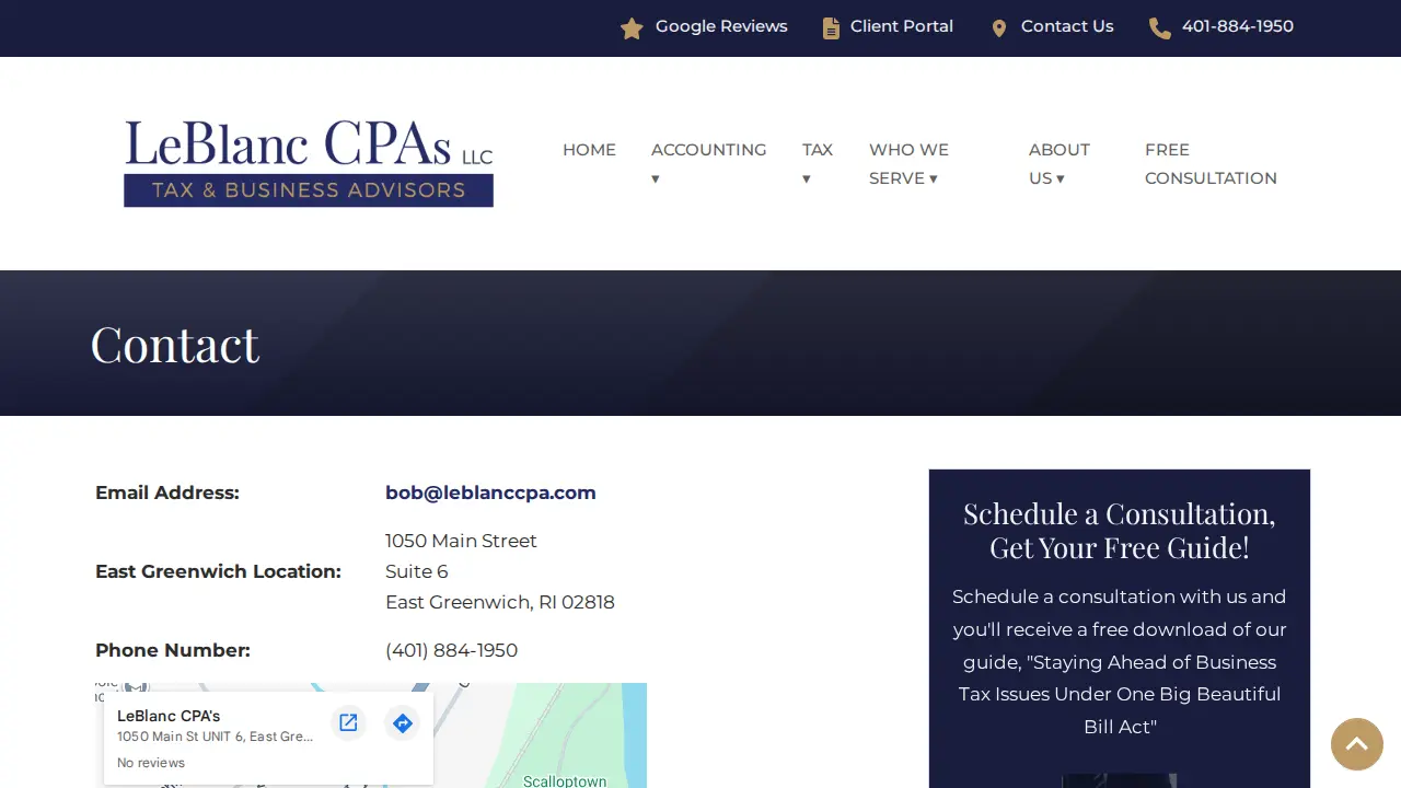 LeBlanc CPA's page