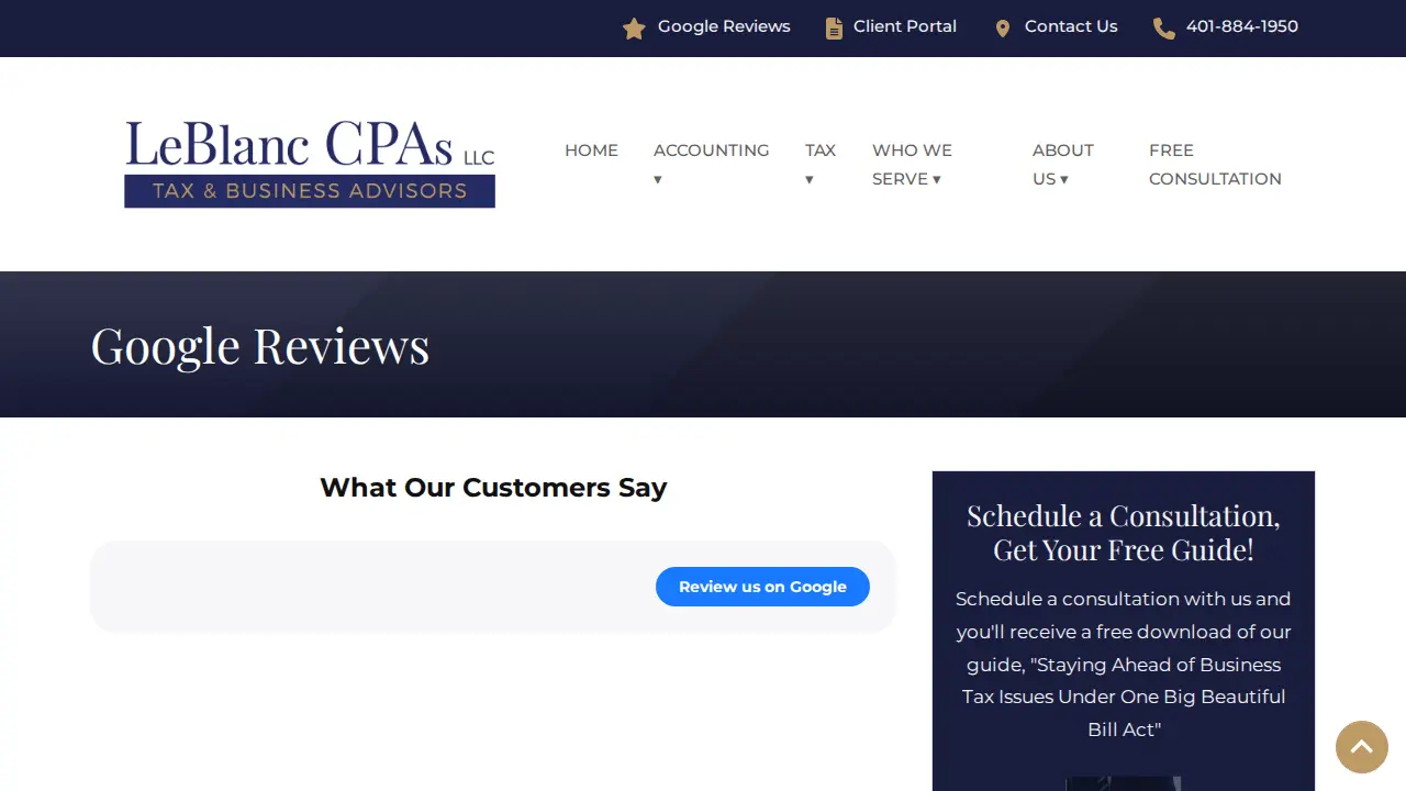 LeBlanc CPA's page