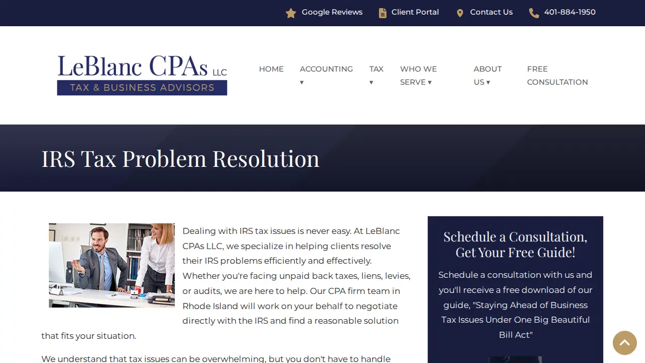 LeBlanc CPA's page