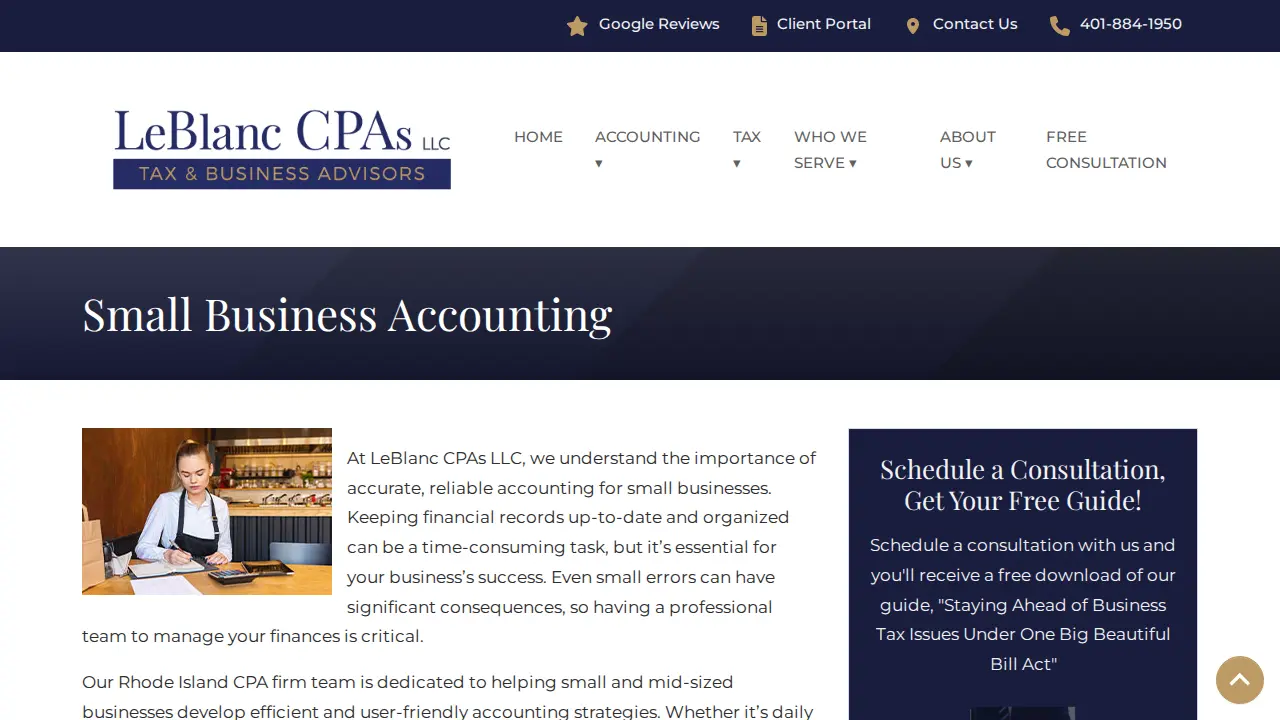 LeBlanc CPA's page
