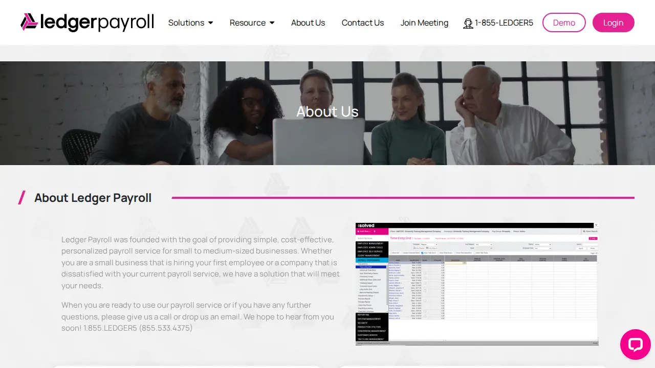 Ledger Payroll page